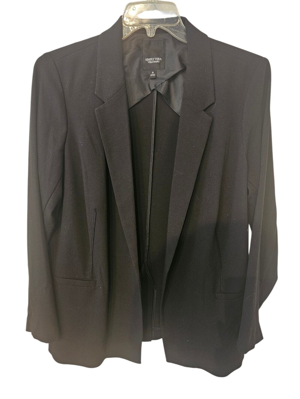 Simply Vera Vera Wang Black Open-Front Blazer